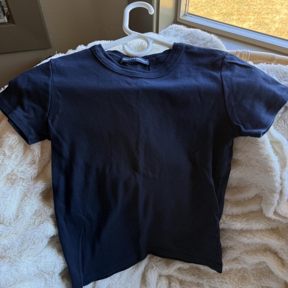 Brandy Melville Dark Blue Short Sleeve Tee